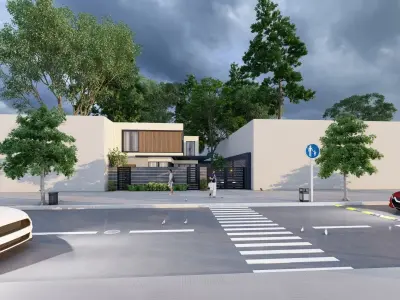 contemporary villa 3D model