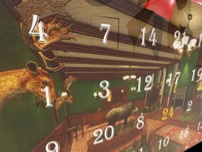 The Hunter Christmas Advent Calendar Free low-poly 3D model