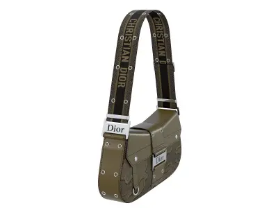 Dior Street Chic Bag Khaki Print 3D model