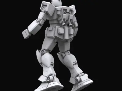 Gundam mobile suit MS RX78 model 3D model