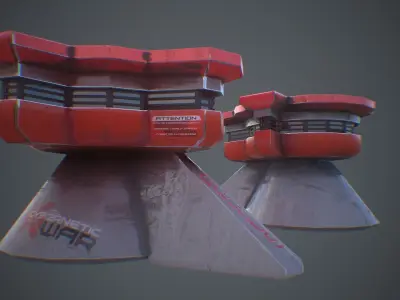 Sci-Fi Building 02 Low-poly 3D model