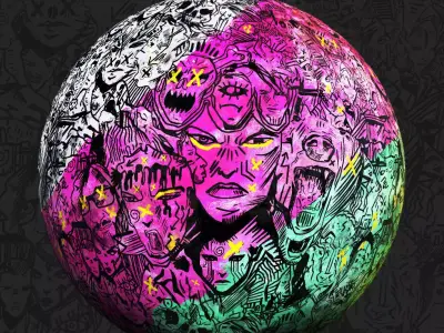 outlinish material full hand drawing   Far cry new dawn inspired Texture