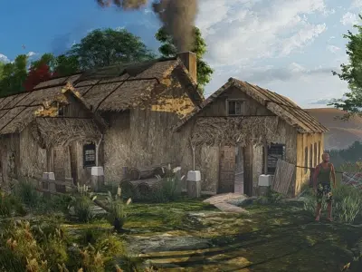 Village Design 2 Low-poly 3D model