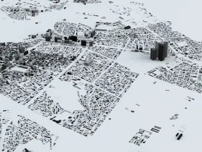 Seoul Streets and Buildings 3D model