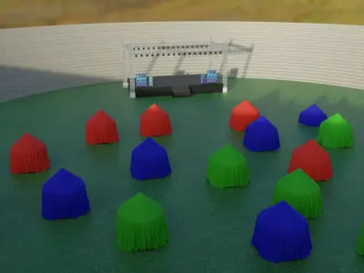 Concert Stage Area Low-poly 3D model