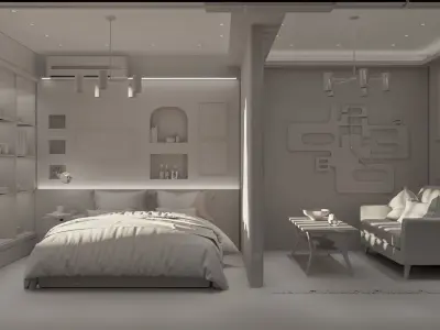 Modern Elegance with a Touch of Nature 3D model