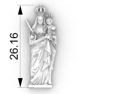 Nossa Senhora da Abadia - Our Lady of the Abbey 3D print model