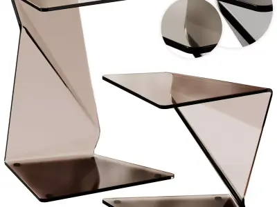 Fiam Italia SIGMY Glass side table 3D model