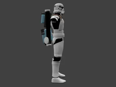Sandtrooper - Stormtrooper - Video Game Animation Model Low-poly 3D model