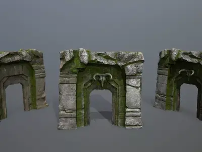 old gate Low-poly 3D model purchase