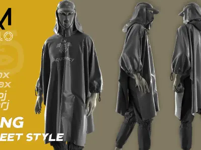 Mens Street outfit Gang Style 3D model