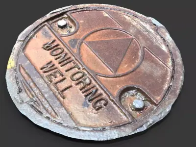 Monitoring Well Utility Cover 3D model