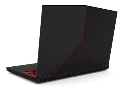 Laptop dell inspiron gaming Low-poly 3D model