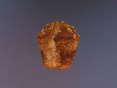 Banana Nut Muffin 3D model