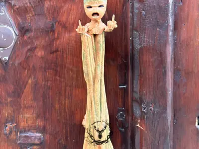 Embrace the Power of Groot 3D Printable Door Handle STL Design 3D model