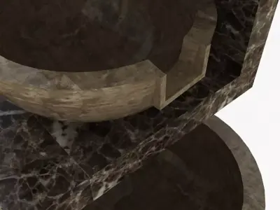 Garden Fountain Low-poly 3D model