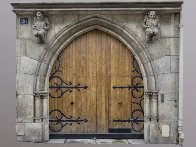 Neo-gothic door 3D model