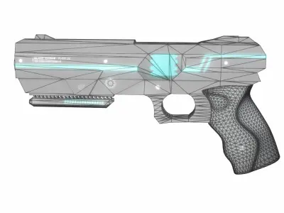 Sci-Fi Gun Black Eagle Low-poly 3D model
