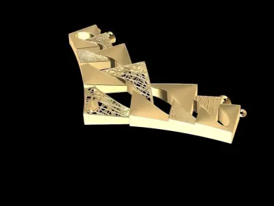  gold set ring earing pandent 3D print model