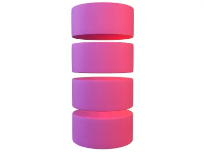 Nand Flash Memory MLC Structure v1 007 Low-poly 3D model