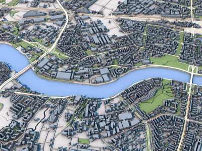 Part of Saint Petersburg City Russia 2 3D model