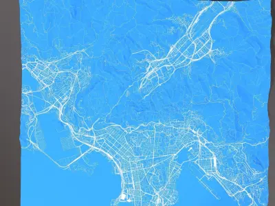 Streets and roads City Kowloon Hong Kong China 3D model