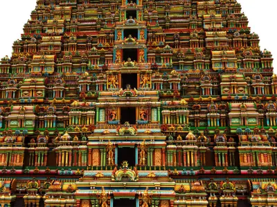 srirangam hindu temple 3D model