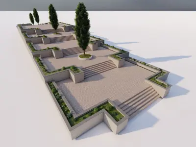 park-public park-Private Park Landscape Urban 3D model