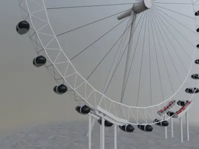 London Eye Low-poly 3D model