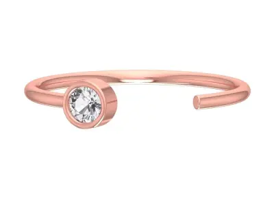 Women Open End Light Weight Band Ring 3D print model get