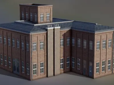 European Building 18 Low-poly 3D model