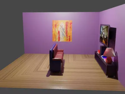 gaming room Low-poly 3D model