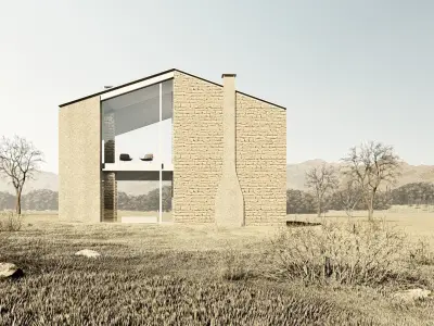 Modern Mediterranean House - Karst House 3D model