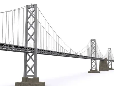 American bridges Low-poly 3D model