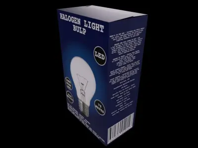 Halogen Light Bulb - GAME READY PBR Low-poly 3D model