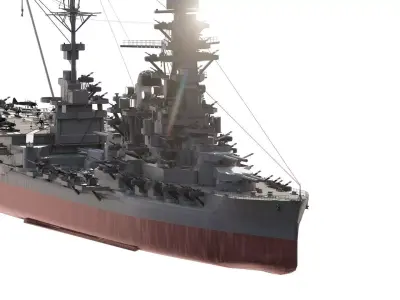 IMPERIAL JAPANESE NAVY 1940s ISE CLASS BATTLE CRUISER 3D model