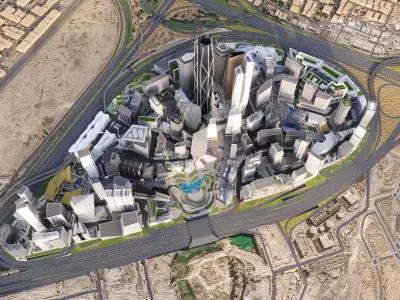 Riyadh King Abdullah Financial District 3D model