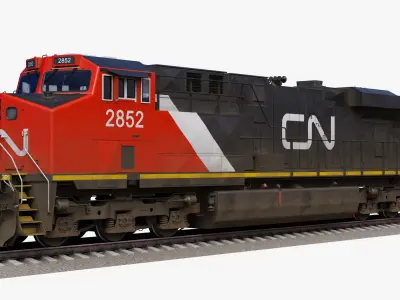  GE ES44AC Locomotive and Box Car Canadian Pacific 