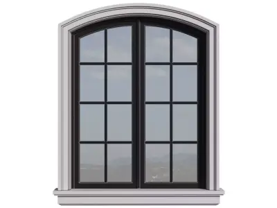 Arched Aluminium Window  3D model