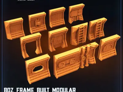 BOZ FRAME BUILT MODULAR TERRAIN STARTER SET 3D print model