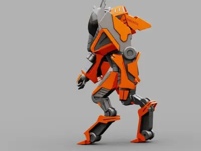 Battle Droid rigged 3D model