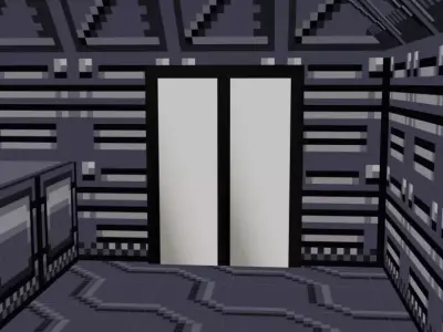 Basic Pixel Art Doors Free low-poly 3D model