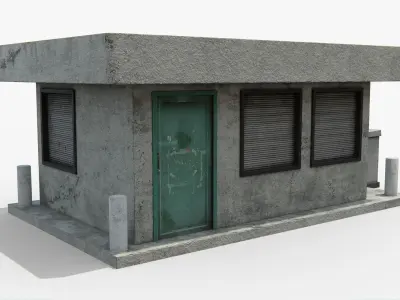Guard Booth Low-poly 3D model