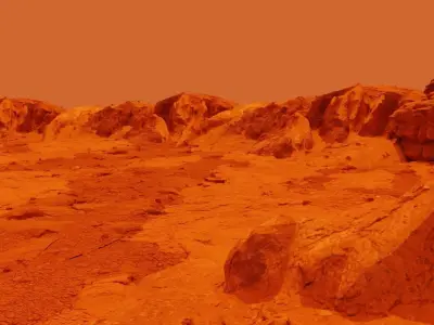 Mars Ground Realistic with Textures Cheap Complete  3D model