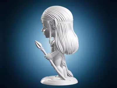 Chibi Navi Warrior Avatar Inspired Miniature 3D print model