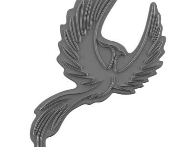 Flying Phoenix Neon Sign 3D model