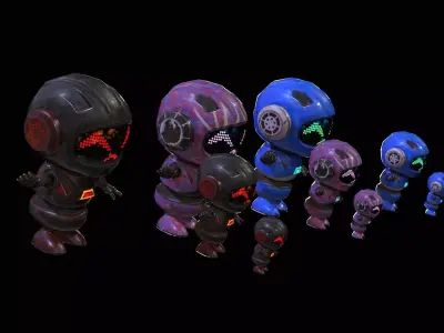 Minirobotic6Pack4 Low-poly 3D model