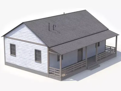 Farm House Low-poly 3D model order