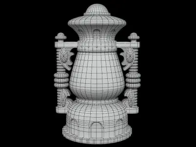 Old Lamp 3D model 2