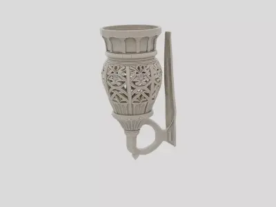 Stone Dungeon Torch Holder for 3D print 3D model